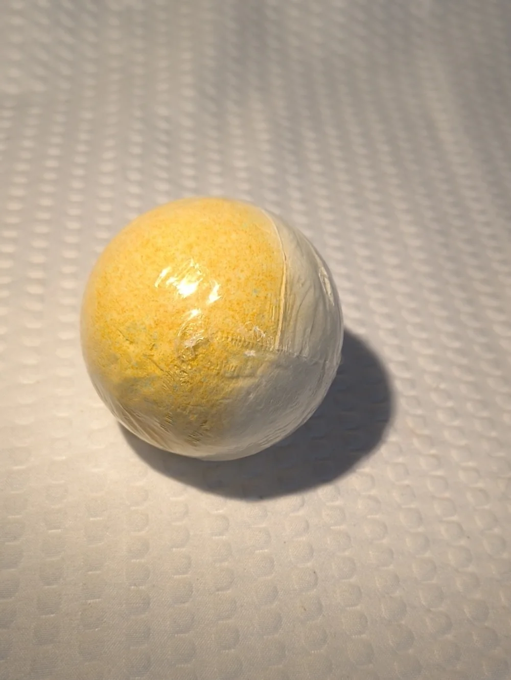 Yellow & White   Citrus Bath Bomb - Gentle Bubble Bath for Sensitive Skin